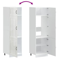 Armadio da Cucina Kalmar Bianco Lucido in Legno Multistrato 853629