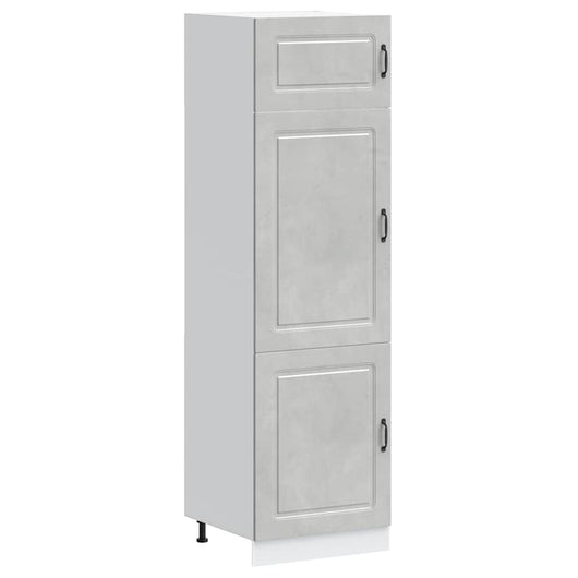 Armadio da Cucina Kalmar Grigio Cemento in Legno Multistrato 853631