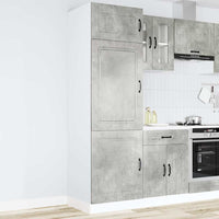 Armadio da Cucina-Credenza da Cucina Kalmar Grigio Cemento in Legno Multistrato
