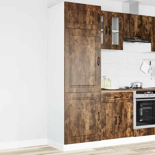 Armadio da Cucina Kalmar Rovere Fumo in Legno Multistrato 853632