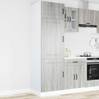 Armadio da Cucina-Credenza da Cucina Kalmar Grigio Sonoma in Legno Multistrato