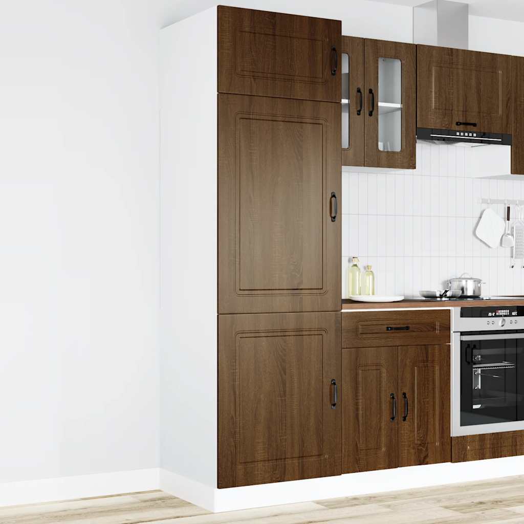 vidaXL Armadio da Cucina Kalmar Rovere Marrone in Legno Multistrato
