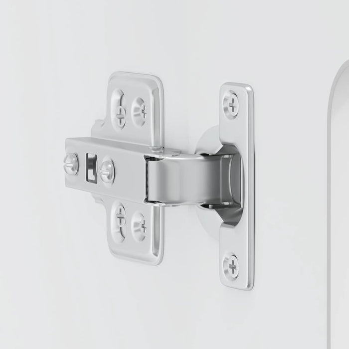 Pensile da Cucina con Porta in Vetro Kalmar Bianco Truciolato 853667