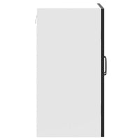 vidaXL Pensile da Cucina con Porta in Vetro Kalmar Nero Truciolato