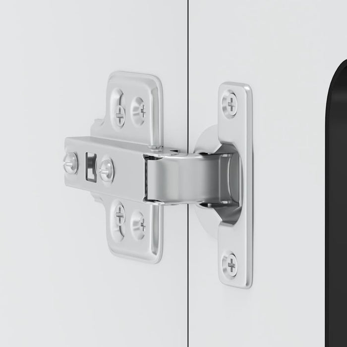 Pensile da Cucina con Porta in Vetro Kalmar Nero Truciolato 853668