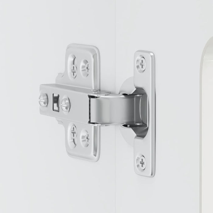 vidaXL Pensile da Cucina con Porta in Vetro Kalmar Bianco Lucido