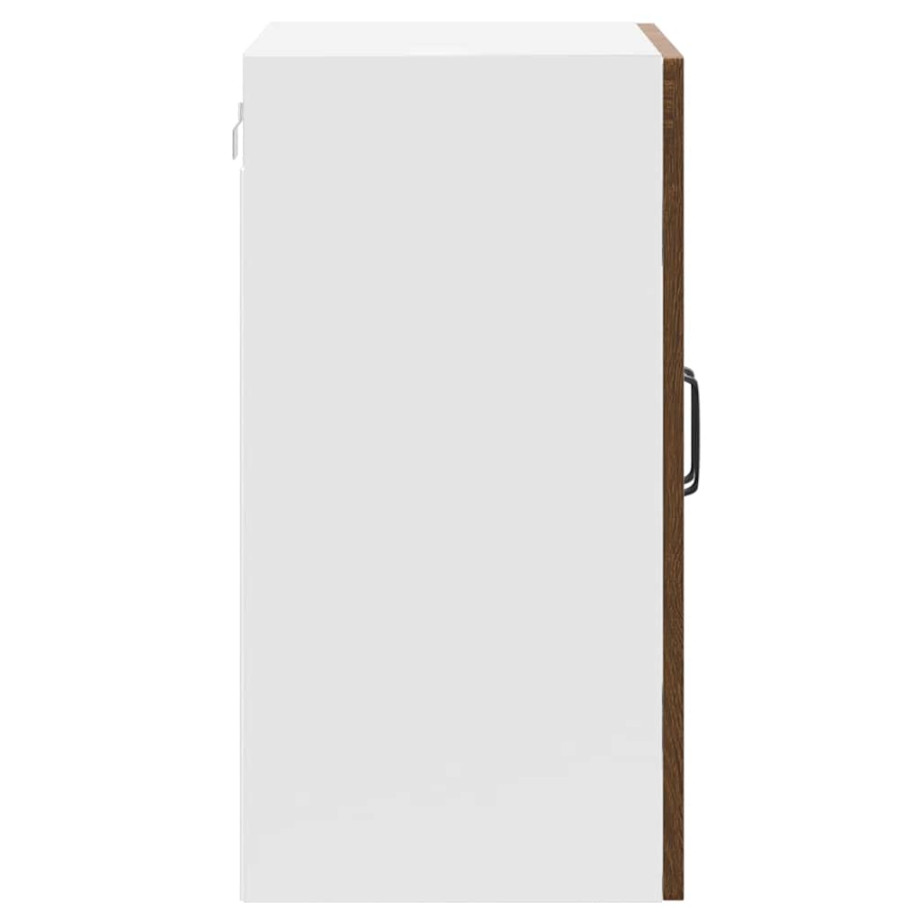 vidaXL Pensile da Cucina con Porta in Vetro Kalmar Rovere Marrone