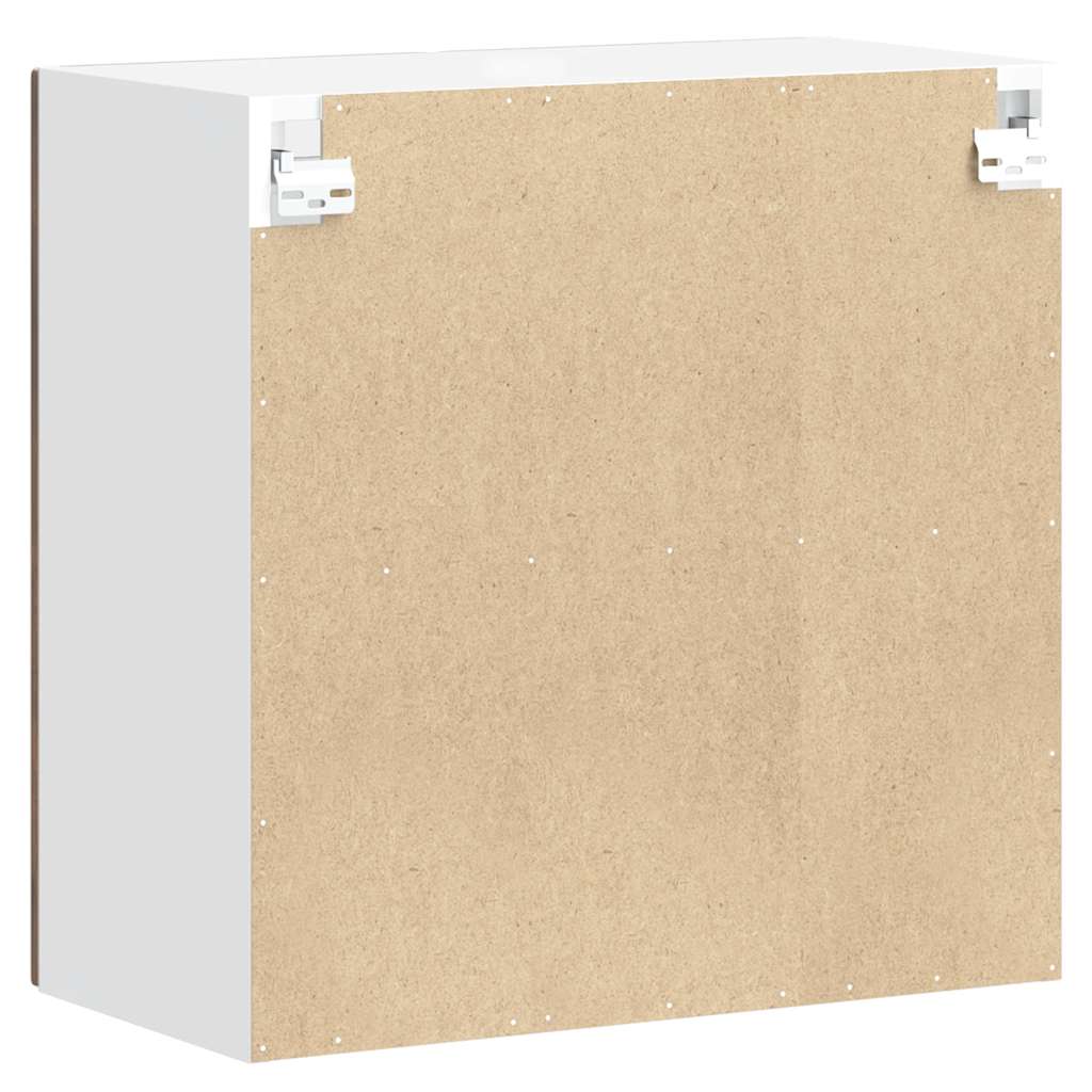 Pensile da Cucina con Porta in Vetro Kalmar Rovere Marrone 853674