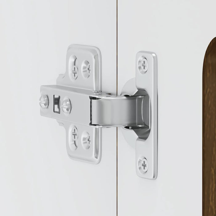 Pensile da Cucina con Porta in Vetro Kalmar Rovere Marrone 853674