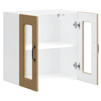 vidaXL Pensile da Cucina con Porta in Vetro Kalmar Rovere Artigianale