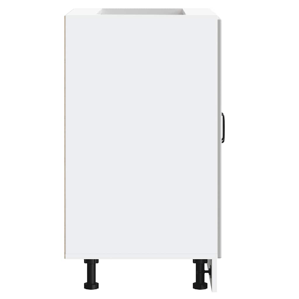 vidaXL Mobile Base Lavello Lucca Bianco in Legno Multistrato