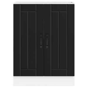 Mobile Base Lavello Lucca Nero in Legno Multistrato 853678