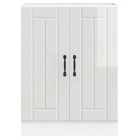 Mobile Base Lavello Lucca Bianco Lucido in Legno Multistrato 853679