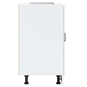 Mobile Base Lavello Lucca Bianco Lucido in Legno Multistrato 853679