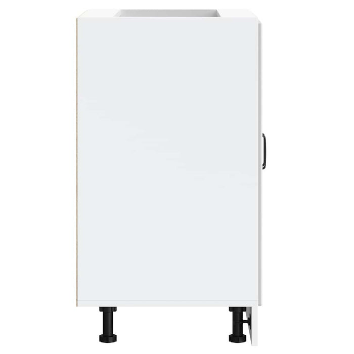 Mobile Base Lavello Lucca Bianco Lucido in Legno Multistrato 853679