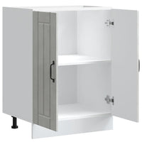 Mobile base lavello-Armadietto da bagno Lucca Grigio Cemento in Legno Multistrato 194884