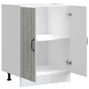 Mobile base lavello-Armadietto da bagno Lucca Grigio Cemento in Legno Multistrato 194884