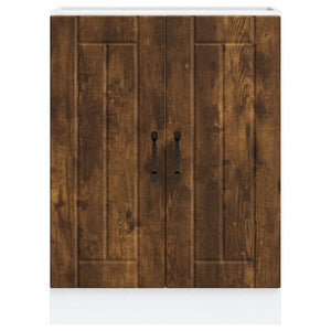 Mobile Base Lavello Lucca Rovere Fumo in Legno Multistrato 853682