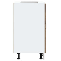 vidaXL Mobile Base Lavello Lucca Rovere Fumo in Legno Multistrato