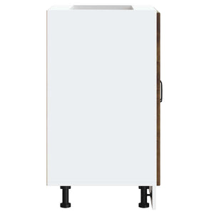 vidaXL Mobile Base Lavello Lucca Rovere Fumo in Legno Multistrato