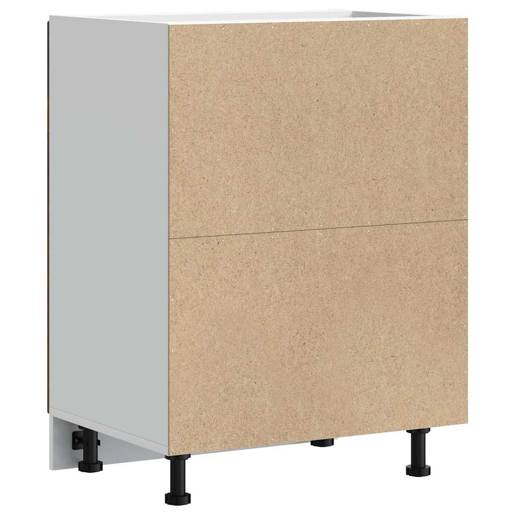 Mobile base lavello-Armadietto da bagno Lucca Rovere Fumo in Legno Multistrato 819673