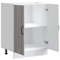 vidaXL Mobile Base Lavello Lucca Grigio Sonoma in Legno Multistrato