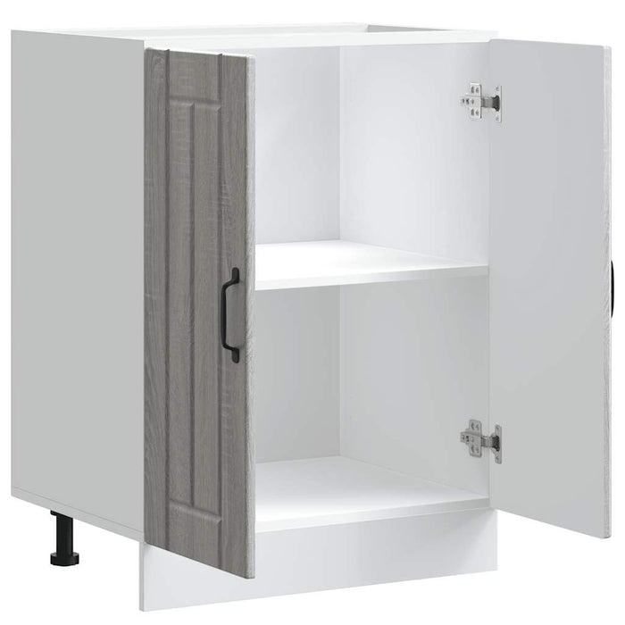 Mobile base lavello-Armadietto da bagno Lucca Grigio Sonoma in Legno Multistrato