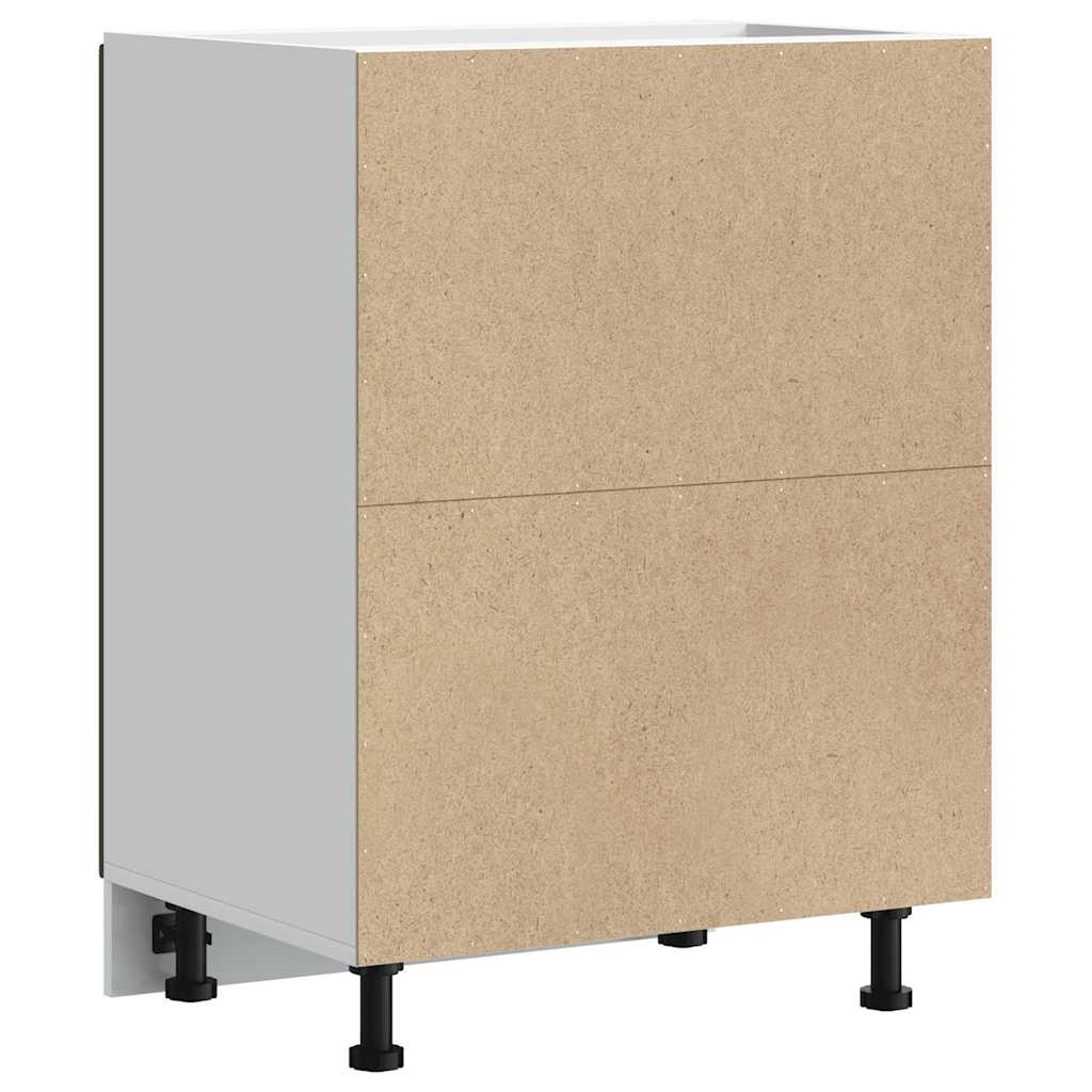 Mobile Base Lavello Lucca Rovere Marrone in Legno Multistrato 853684