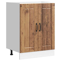 Mobile Base Lavello Lucca Legno Antico in Legno Multistrato