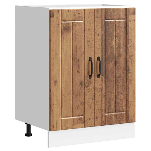 Mobile Base Lavello Lucca Legno Antico in Legno Multistrato