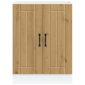 Mobile Base Lavello Lucca Rovere Artigianale Legno Multistrato