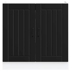 Mobile Base Lavello Lucca Nero in Legno Multistrato 853688