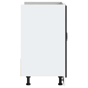 Mobile Base Lavello Lucca Nero in Legno Multistrato 853688