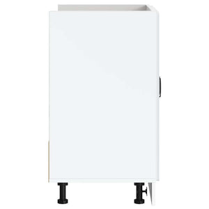 Mobile Base Lavello Lucca Bianco Lucido in Legno Multistrato 853689