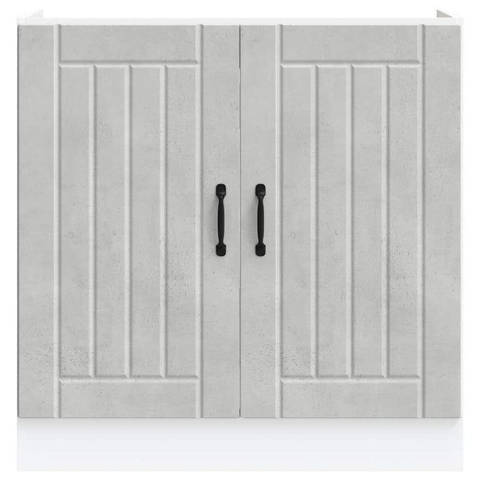 Mobile Base Lavello Lucca Grigio Cemento in Legno Multistrato 853691