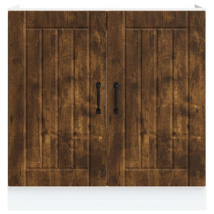 Mobile Base Lavello Lucca Rovere Fumo in Legno Multistrato 853692