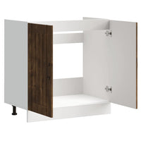 Mobile base lavello-Armadietto da bagno Lucca Rovere Fumo in Legno Multistrato 621775