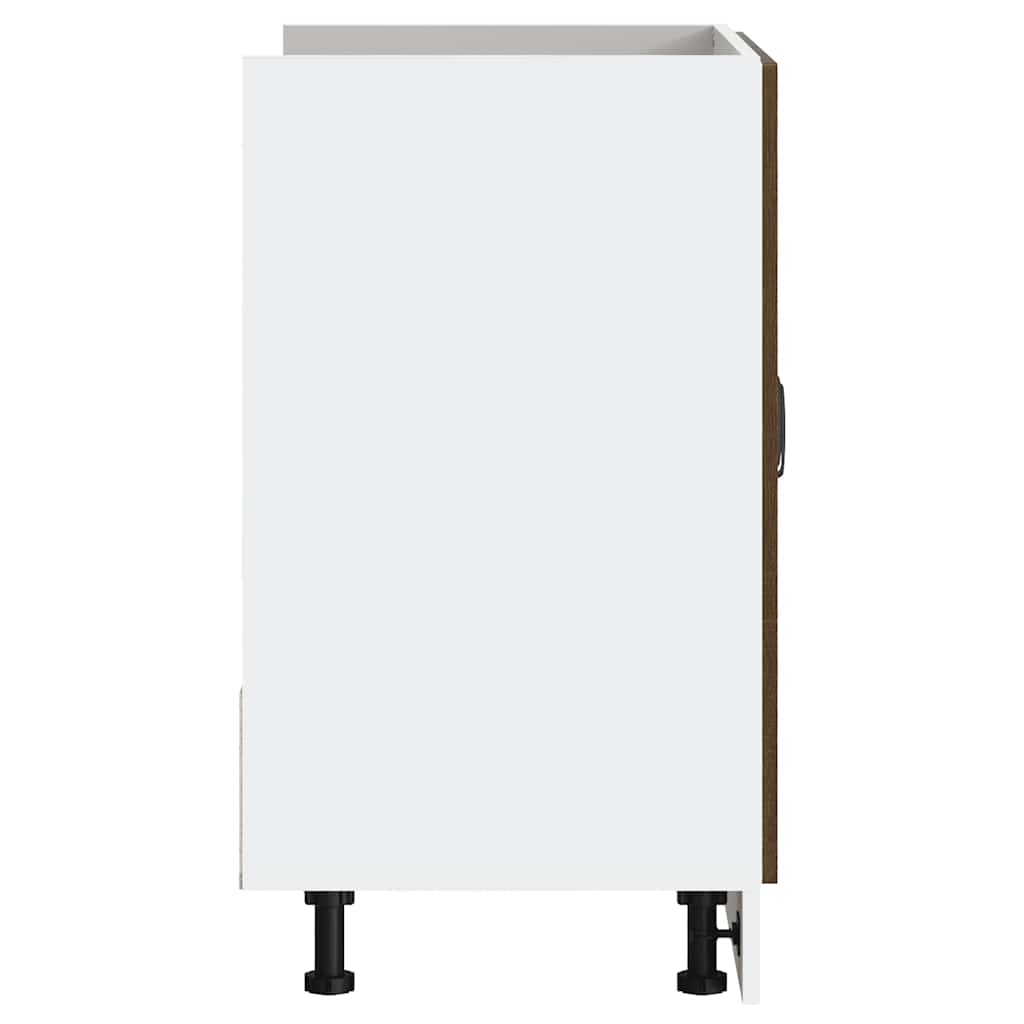 vidaXL Mobile Base Lavello Lucca Rovere Marrone in Legno Multistrato