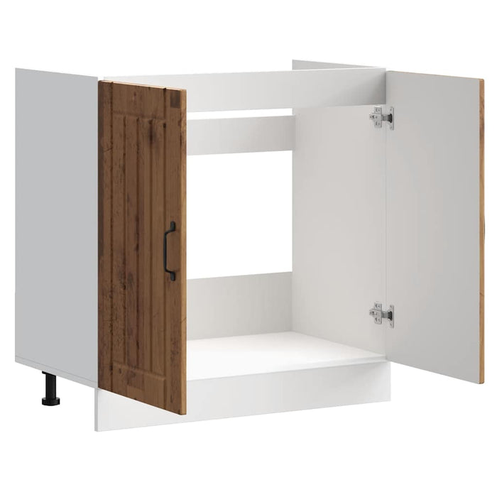 Mobile base lavello-Armadietto da bagno Lucca Legno Antico in Legno Multistrato 878151