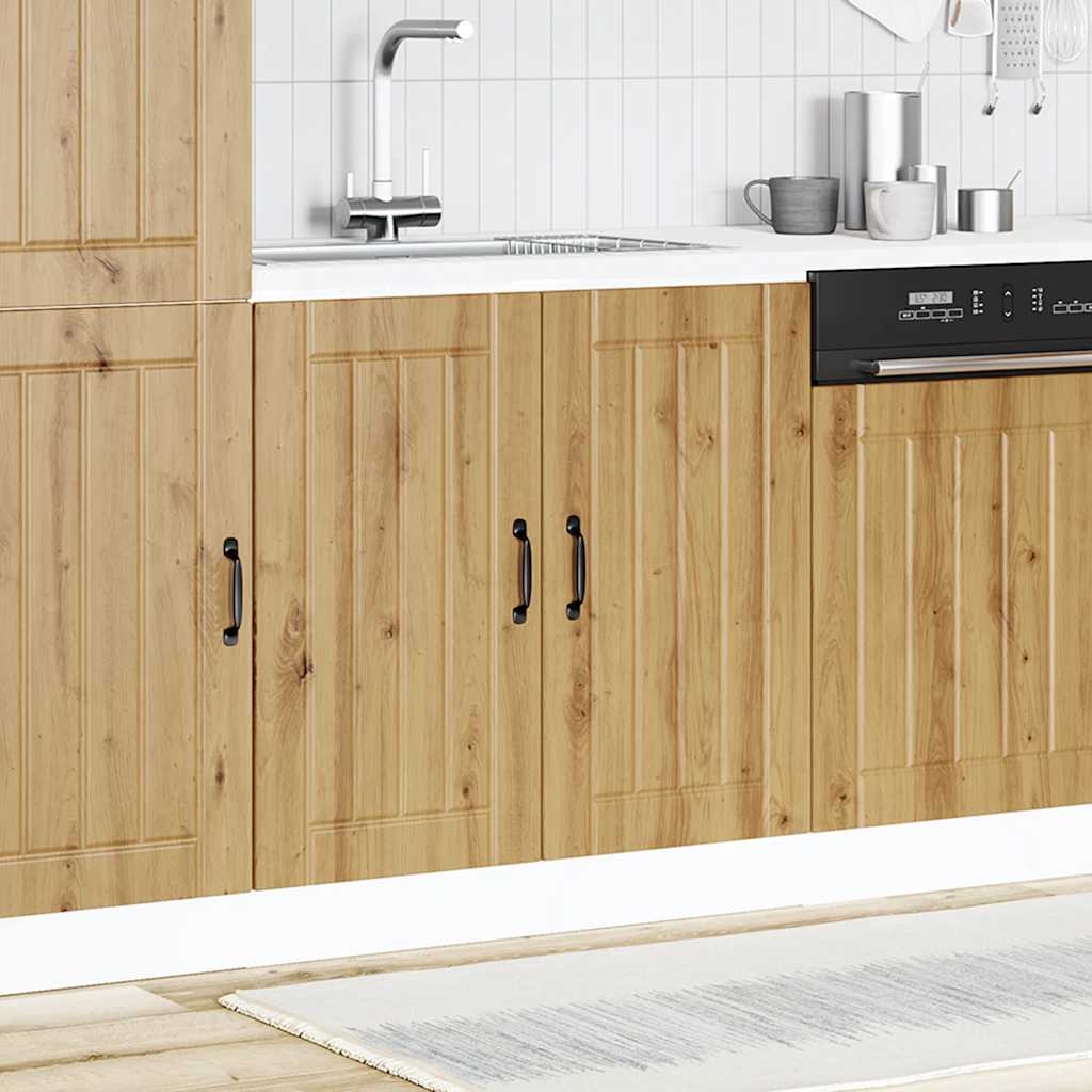 Mobile Base Lavello Lucca Rovere Artigianale Legno Multistrato 853696