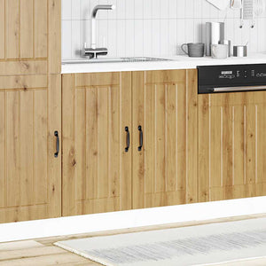 Mobile base lavello-Armadietto da bagno Lucca Rovere Artigianale Legno Multistrato 452796