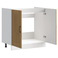 Mobile base lavello-Armadietto da bagno Lucca Rovere Artigianale Legno Multistrato 452796