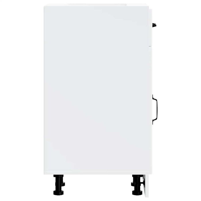 Base da Cucina-Mobile Base da Cucina Lucca Bianco in Legno Multistrato 432404