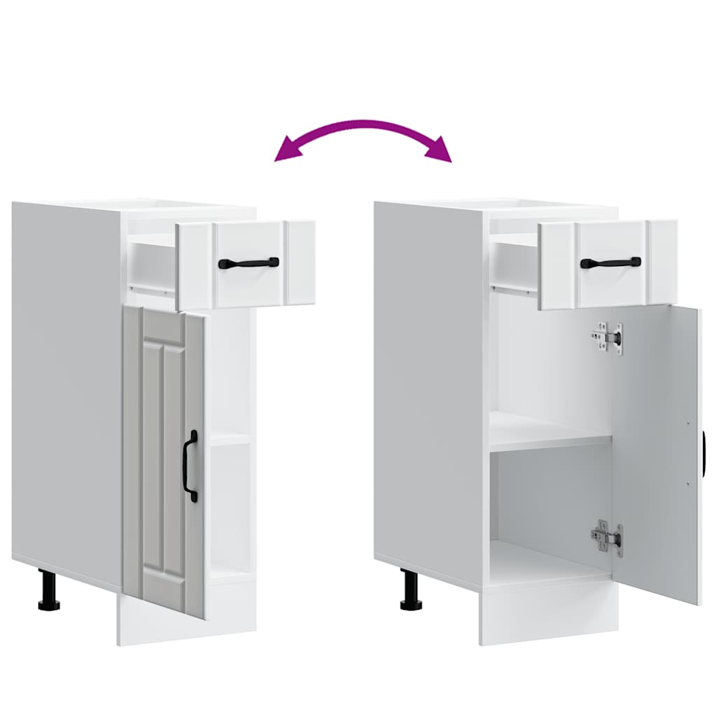 Base da Cucina Lucca Bianco in Legno Multistrato 853697