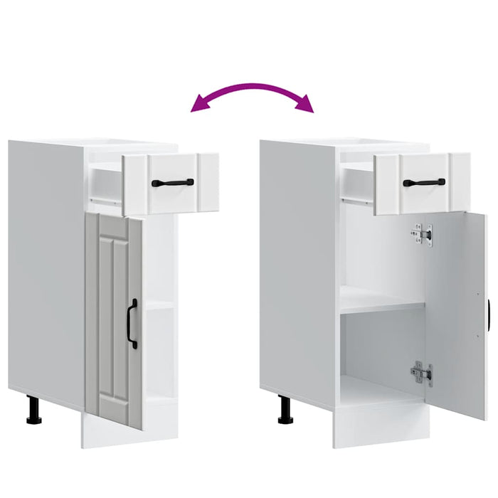 Base da Cucina-Mobile Base da Cucina Lucca Bianco in Legno Multistrato 432404