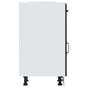 Base da Cucina Lucca Nero in Legno Multistrato 853698