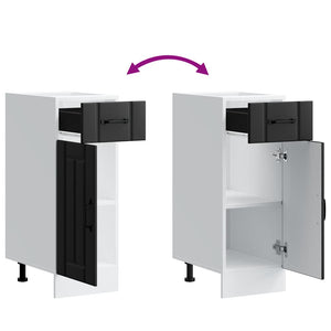 Base da Cucina-Mobile Base da Cucina Lucca Nero in Legno Multistrato 691968