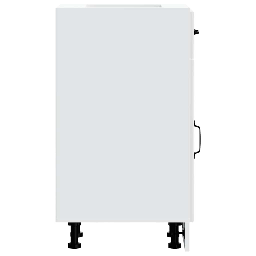 Base da Cucina Lucca Bianco Lucido in Legno Multistrato 853699