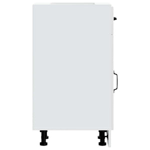 Base da Cucina Lucca Bianco Lucido in Legno Multistrato 853699