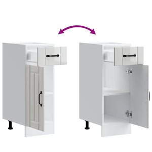 Base da Cucina Lucca Bianco Lucido in Legno Multistrato 853699